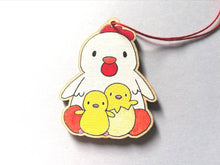 Load image into Gallery viewer, Chicken and chicks wooden Easter decoration, Easter tree ornament, Easter chick, mother hen, kitchen ornament, eco friendly wood