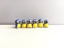 Load image into Gallery viewer, Blue tit earrings, ceramic, miniature birds, garden bird sterling silver earrings