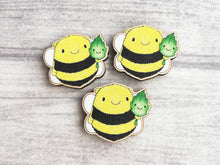 Load image into Gallery viewer, Bee leaf it, you are brilliant, wooden fridge magnet, positive fun happy gift