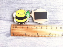 Load image into Gallery viewer, Bee leaf it, you are brilliant, wooden fridge magnet, positive fun happy gift