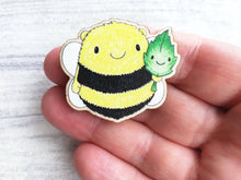 Load image into Gallery viewer, Bee leaf it, you are brilliant, wooden fridge magnet, positive fun happy gift