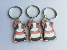 Load image into Gallery viewer, Seconds - Guinea pig keyring, wooden cavy key fob