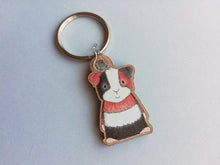 Load image into Gallery viewer, Seconds - Guinea pig keyring, wooden cavy key fob