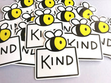 Load image into Gallery viewer, Be kind sticker, cute positive bee vinyl decal