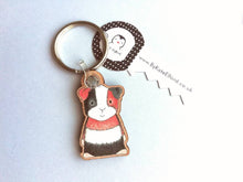 Load image into Gallery viewer, Seconds - Guinea pig keyring, wooden cavy key fob