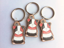 Load image into Gallery viewer, Seconds - Guinea pig keyring, wooden cavy key fob