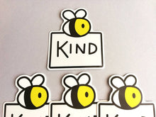 Load image into Gallery viewer, Be kind sticker, cute positive bee vinyl decal