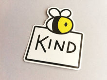 Load image into Gallery viewer, Be kind sticker, cute positive bee vinyl decal
