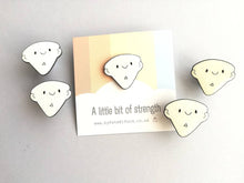 Load image into Gallery viewer, A little bit of strength enamel pin, cute glitter positive enamel brooch, supportive, friendship, caring enamel badges