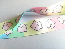 Load image into Gallery viewer, Cute rainbow lanyard, a little blob of happiness, quick release, ID holder, positive, supportive gift