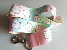 Load image into Gallery viewer, Cute rainbow lanyard, a little blob of happiness, quick release, ID holder, positive, supportive gift