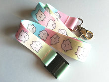 Load image into Gallery viewer, Cute rainbow lanyard, a little blob of happiness, quick release, ID holder, positive, supportive gift