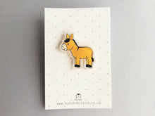 Load image into Gallery viewer, Little donkey recycled acrylic pin
