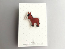 Load image into Gallery viewer, Little donkey recycled acrylic pin