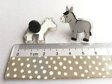 Load image into Gallery viewer, Little donkey recycled acrylic pin