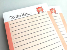 Load image into Gallery viewer, Hamster notepad, cute small note book, ginger hamster jotter pad