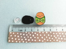 Load image into Gallery viewer, Dug the jacket potato mini enamel pin. Positivity gift. Cute positive potato pin
