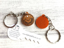 Load image into Gallery viewer, Lucky penny glittery acrylic keyring. Good luck charm, cute little key fob