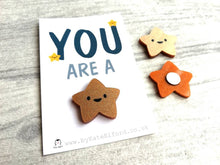 Load image into Gallery viewer, You are a star tiny acrylic glitter magnet, mini cute happy positive gift