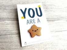 Load image into Gallery viewer, You are a star tiny acrylic glitter magnet, mini cute happy positive gift