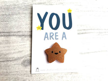 Load image into Gallery viewer, You are a star tiny acrylic glitter magnet, mini cute happy positive gift