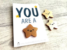 Load image into Gallery viewer, You are a star tiny acrylic glitter magnet, mini cute happy positive gift