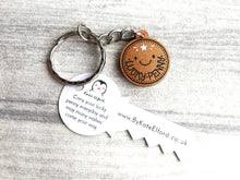 Load image into Gallery viewer, Lucky penny glittery acrylic keyring. Good luck charm, cute little key fob