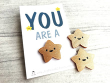 Load image into Gallery viewer, You are a star tiny acrylic glitter magnet, mini cute happy positive gift