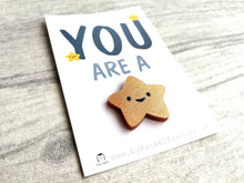 Load image into Gallery viewer, You are a star tiny acrylic glitter magnet, mini cute happy positive gift