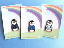 Load image into Gallery viewer, Penguin nurse enamel pin, medical penguin brooch. Boo the penguin care giver, nursing, carer
