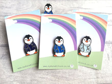 Load image into Gallery viewer, Penguin nurse enamel pin, medical penguin brooch. Boo the penguin care giver, nursing, carer
