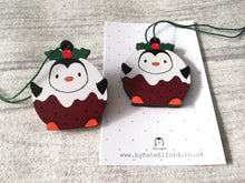 Load image into Gallery viewer, Penguin pudding Christmas decoration