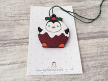 Load image into Gallery viewer, Penguin pudding Christmas decoration