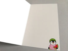 Load image into Gallery viewer, You are one in a melon card. Blank inside. Positive penguin card