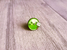 Load image into Gallery viewer, Pea off, a cheeky pea of positivity enamel pin, funny rude gift
