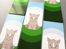 Load image into Gallery viewer, Rhino bookmark, rhinoceros page marker, bookmark gift, book lover