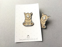 Load image into Gallery viewer, Rhino enamel pin, cute rhinoceros badge
