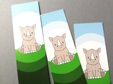 Load image into Gallery viewer, Rhino bookmark, rhinoceros page marker, bookmark gift, book lover