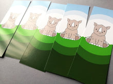 Load image into Gallery viewer, Rhino bookmark, rhinoceros page marker, bookmark gift, book lover