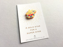 Load image into Gallery viewer, Gold star miniature magnet seconds
