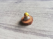 Load image into Gallery viewer, Miniature bird on wood base
