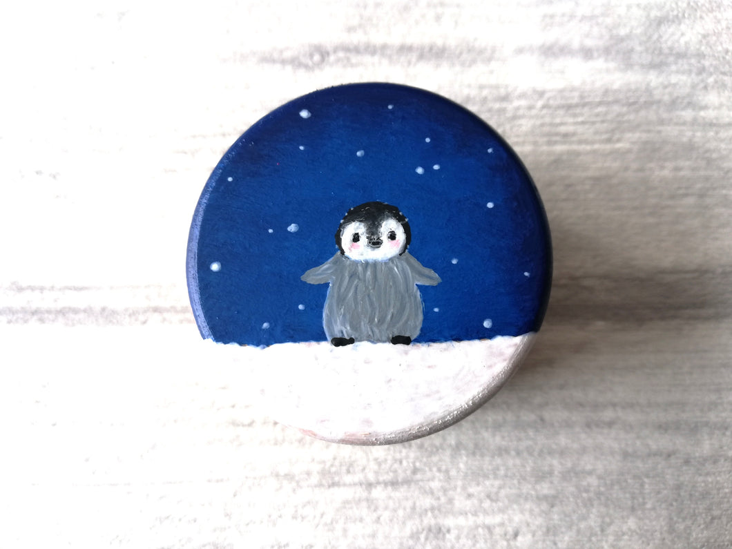 Blue penguin chick box