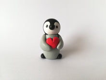 Load image into Gallery viewer, Penguin chick and heart
