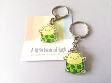 Load image into Gallery viewer, Little cute blob of luck keyring character 

