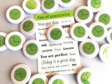 Load image into Gallery viewer, Pea of positivity button badge
