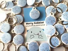 Load image into Gallery viewer, Worry Gobbler keyring, cute anti anxiety gift
