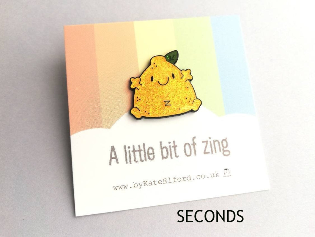 Seconds - A little bit of zing enamel lemon pin