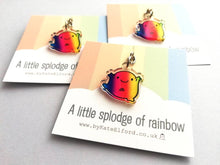 Load image into Gallery viewer, A little splodge of rainbow keyring, recycled acrylic
