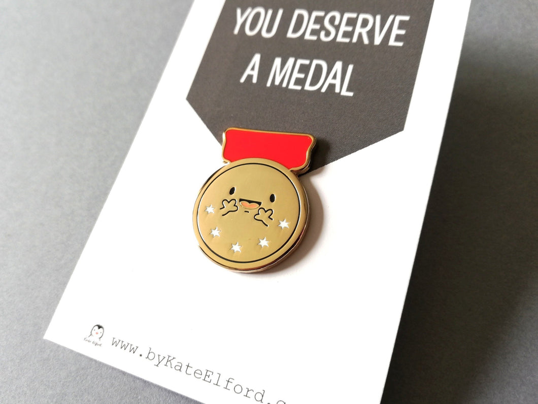 Seconds, you deserve a medal enamel pin
