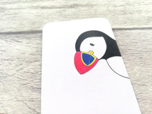 Load image into Gallery viewer, Puffin bookmark, bird page marker, bookmark gift
